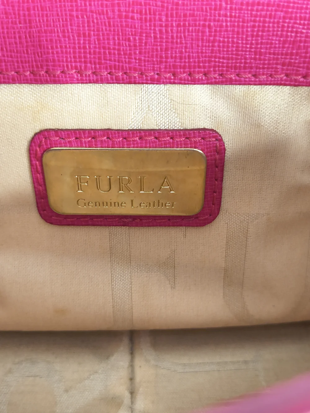 Furla Metropolis Mini Crossbody Bag Pink Saffiano Leather Chain With Dust Bag - Picture 5 of 7